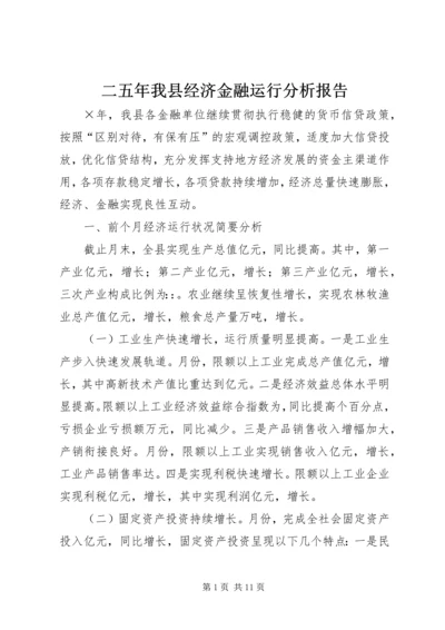 二五年我县经济金融运行分析报告.docx