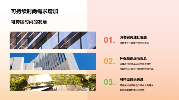橙色3D服装时尚年终总结PPT模板
