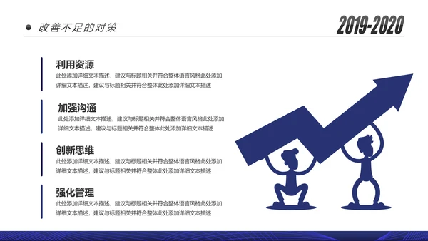 蓝色跨越2020年终总结述职报告工作汇报PPT