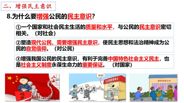 第3课 追求民主价值 复习课件（21张PPT）