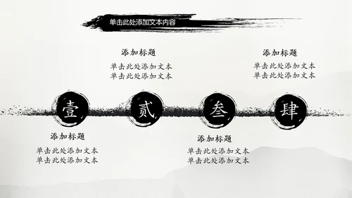 古典中国风水墨太极武术太极拳PPT模板