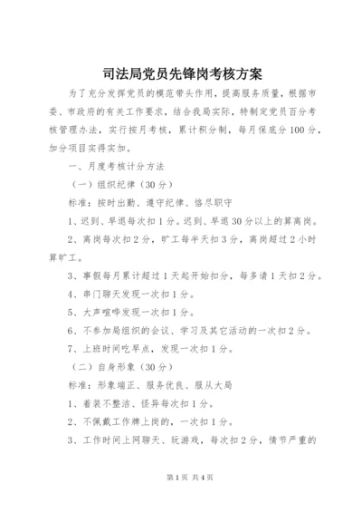司法局党员先锋岗考核方案.docx