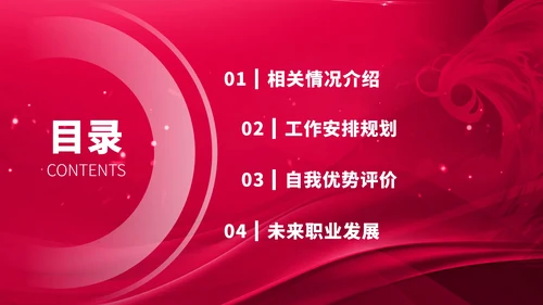 红色大学生职业生涯规划PPT模板