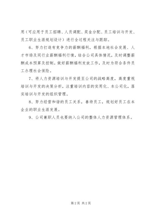 年度最新公司人力资源部工作计划范文.docx