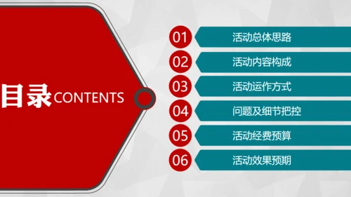 红色活动策划方案书通用PPT模板
