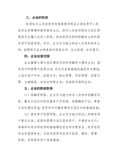 园区投融资平台公司组建方案.docx