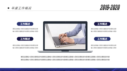 蓝色跨越2020年终总结述职报告工作汇报PPT