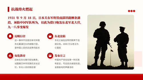红色党政风格铭记历史砥砺前行PPT模板
