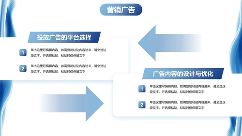 蓝色现代高级几何流体销售方案PPT模板