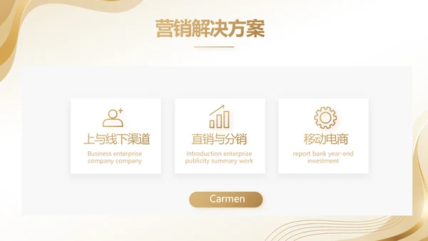 金色高档酒店宾馆餐饮行业PPT动态