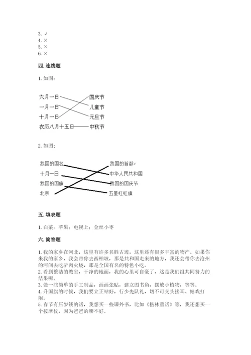 部编版二年级上册道德与法治 期末测试卷附完整答案【易错题】.docx