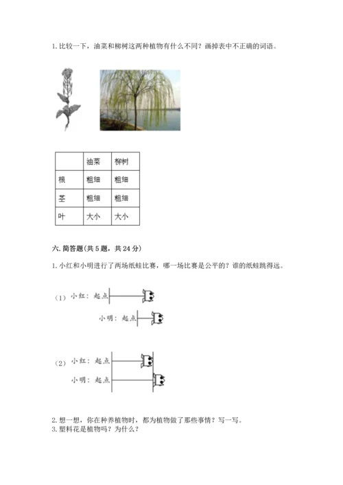 教科版一年级上册科学期末测试卷及1套完整答案.docx