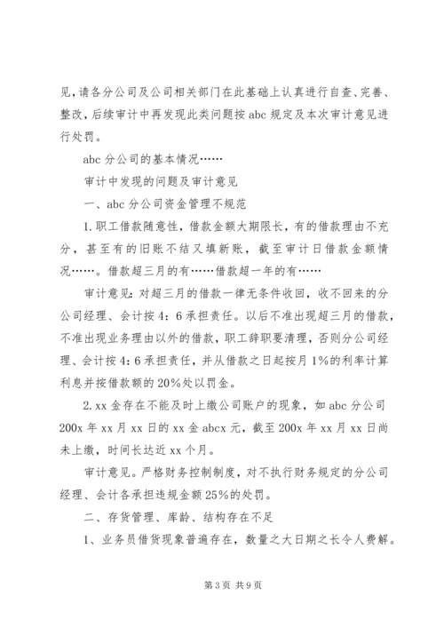 企业内部审计报告范文.docx