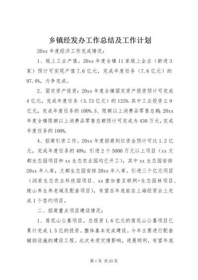 乡镇经发办工作总结及工作计划.docx