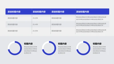 图表页-蓝色商务风3项环形图