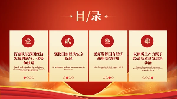 红色党政风强化使命担当推动国有经济高质量发展主题党课ppt模版