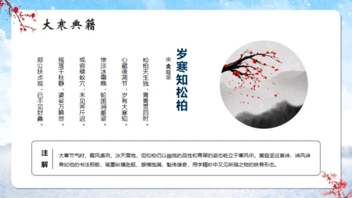 大寒时节冬雪通用PPT模板