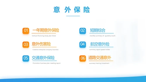 健康百万综合意外险保险行业产品介绍工作总结计划动态PPT模板