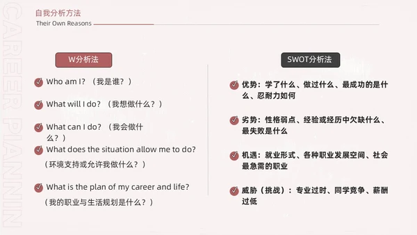手绘卡通大学生职业生涯规划ppt