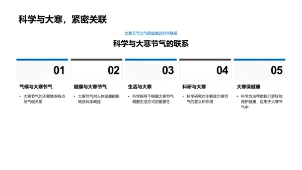 大寒生活科学指南PPT模板