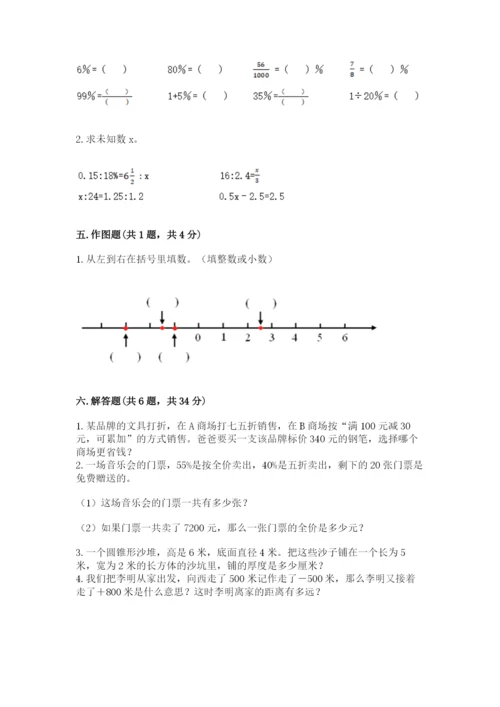 小学六年级下册数学期末卷附答案（研优卷）.docx