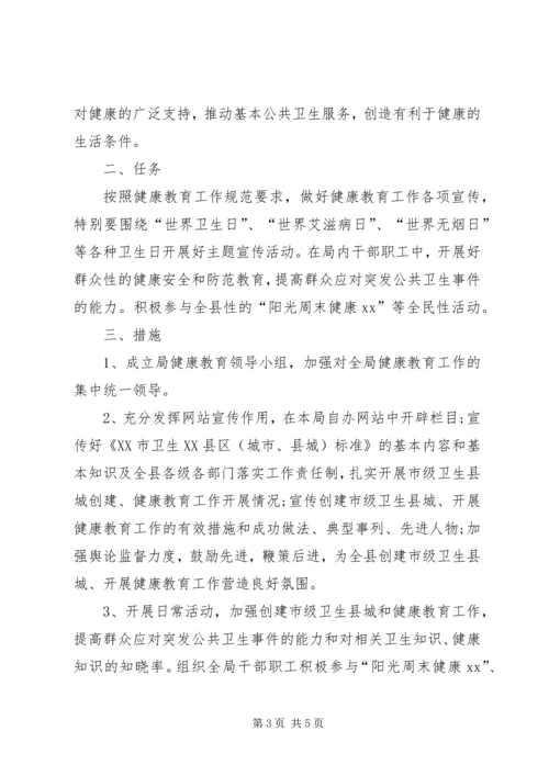 健康促进单位工作计划.docx