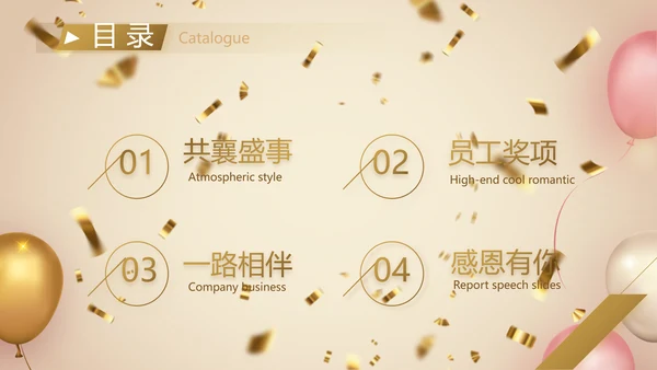 金色大气公司周年庆典ppt模板活动策划方案