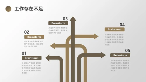 棕色简约风地球销售工作总结PPT模板