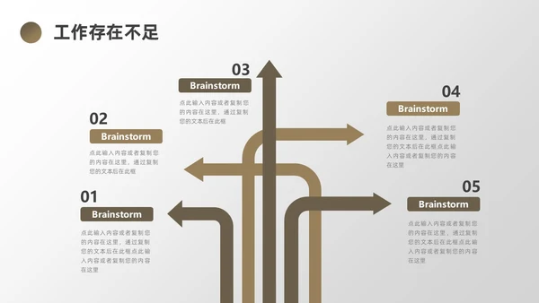 棕色简约风地球销售工作总结PPT模板