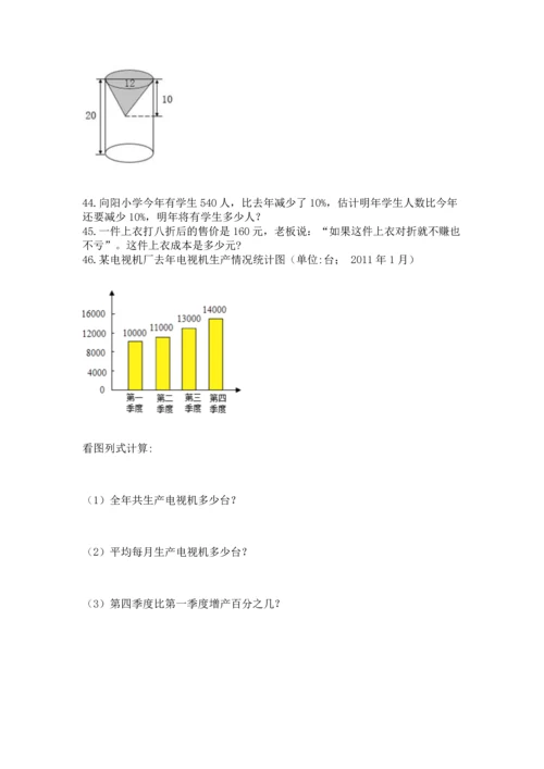 小升初数学应用题50道附答案（夺分金卷）.docx