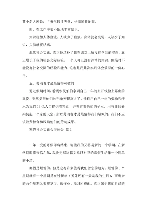 有关寒假社会实践心得体会模板合集10篇.docx