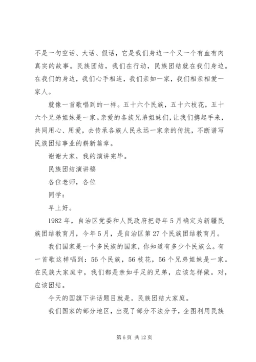 关于民族团结演讲稿范文.docx