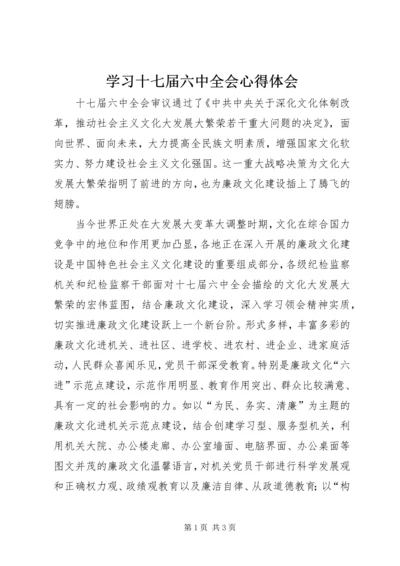 学习十七届六中全会心得体会 (4).docx