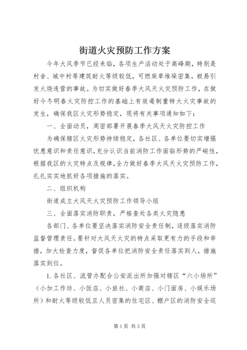 街道火灾预防工作方案.docx