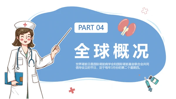 世界肾脏日宣传常见病知识讲解PPT模板