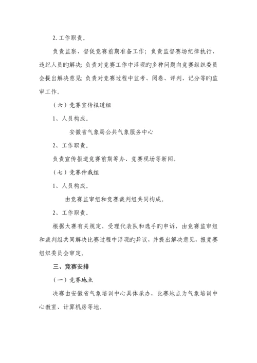 安徽省气象系统业务技能竞赛实施专题方案.docx