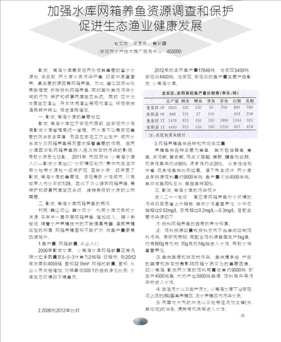 加强水库网箱养鱼资源调查和保护促进生态渔业健康发展