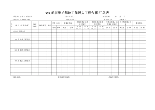 工程台帐报表全套.docx