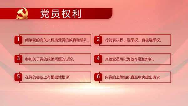 红色党支部党员大会年终工作总结PPT