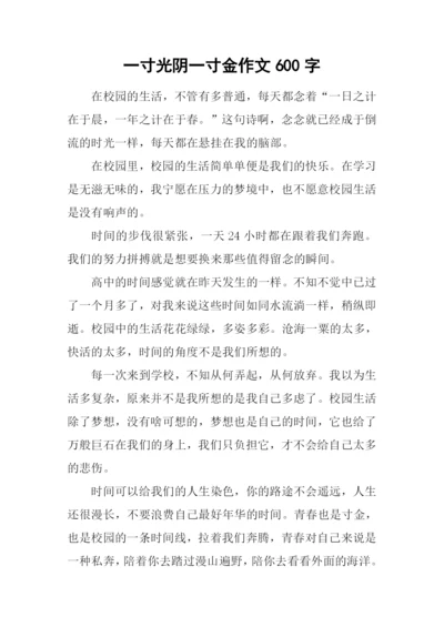 一寸光阴一寸金作文600字.docx