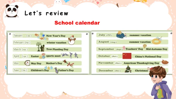Unit3 My school calendar part B Read and write 课件(