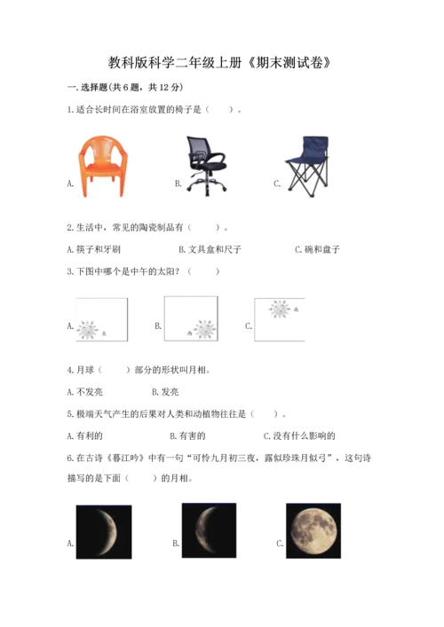 教科版科学二年级上册《期末测试卷》精品【名师系列】.docx