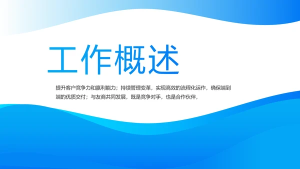 蓝色大气企业公司宣传简介动态PPT模板