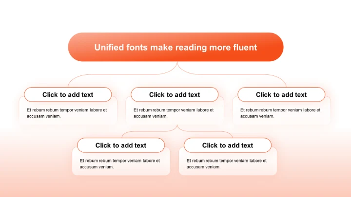 渐变纯文字PPT层次结构