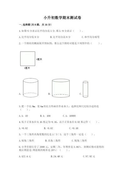 小升初数学期末测试卷（达标题）.docx
