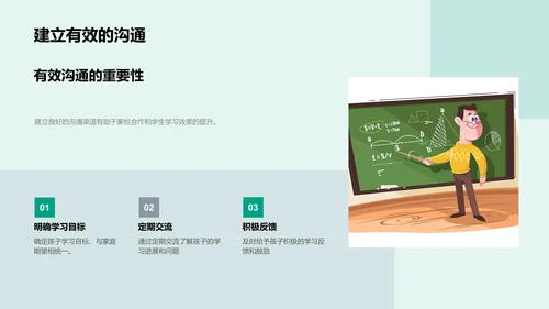 提升学习效果的家校合作PPT模板