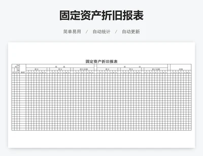 固定资产折旧报表