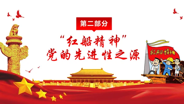 走在时代前列弘扬红船精神PPT党课课件