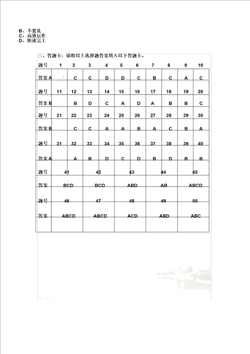 装修考试试题答案