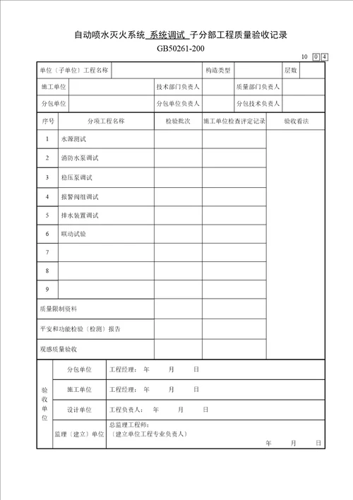 自动喷水灭火系统内业资料 3